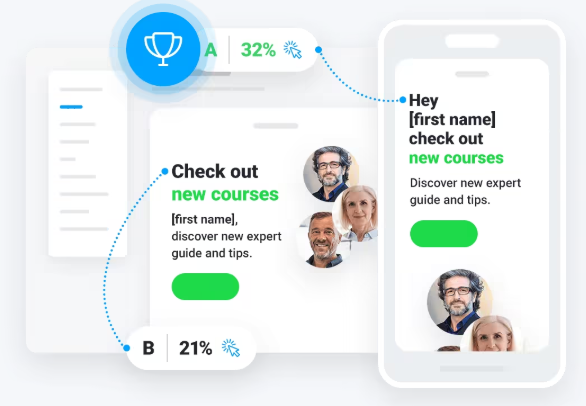 A/B test interface