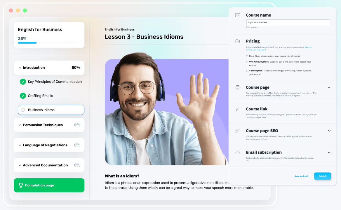 Online course builder