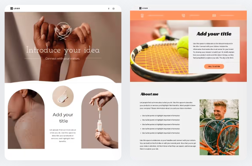 Landing-page templates